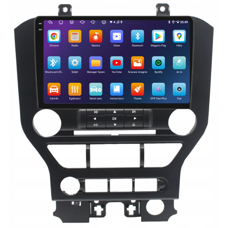 Navigatie Ford Mustang (2015-2020), Ecran 9 inch, Carplay / Android auto, Youtube, Waze