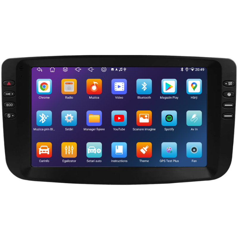 Navigatie Fiat Punto (2010-2015), Ecran 9 inch, Carplay / Android auto, Youtube, Waze