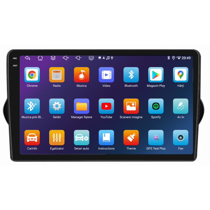 Navigatie Fiat Tipo (2015-2021), Ecran 9 inch, Carplay / Android auto, Youtube, Waze