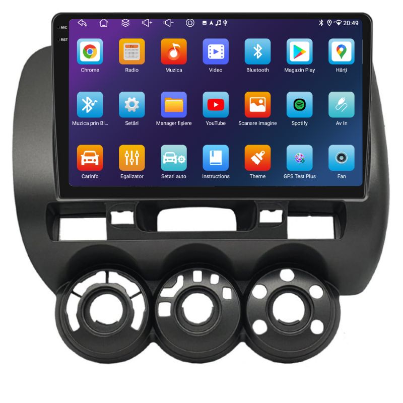 Navigatie Honda Jazz / Fizz (2002-2008), Ecran 9 inch, Carplay / Android auto, Youtube, Waze
