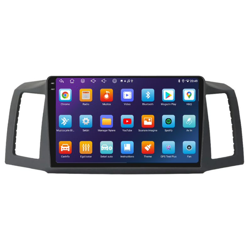 Navigatie Jeep Grand Cherokee (2004-2007), Ecran 10 inch, Carplay / Android auto, Youtube, Waze