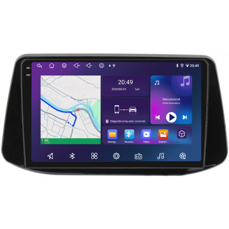 Navigatie Hyundai i30 (2017+), Ecran 9 inch, Carplay / Android auto, Youtube, Waze