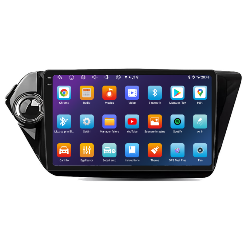 Navigatie Kia RIO K2 (2012-2017), Ecran 9 inch, Carplay / Android Auto, Youtube, Waze