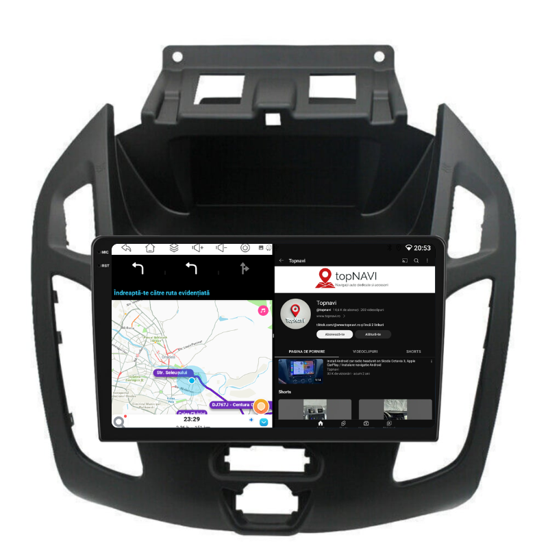 Navigatie Ford Transit Connect (2013-2018), Ecran 9 inch, Carplay / Android auto, Youtube, Waze