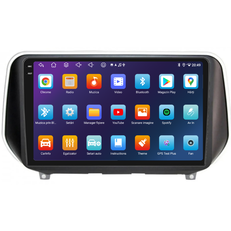 Navigatie Hyundai Santa Fe (2018+), Ecran 10 inch, Carplay / Android auto, Youtube, Waze