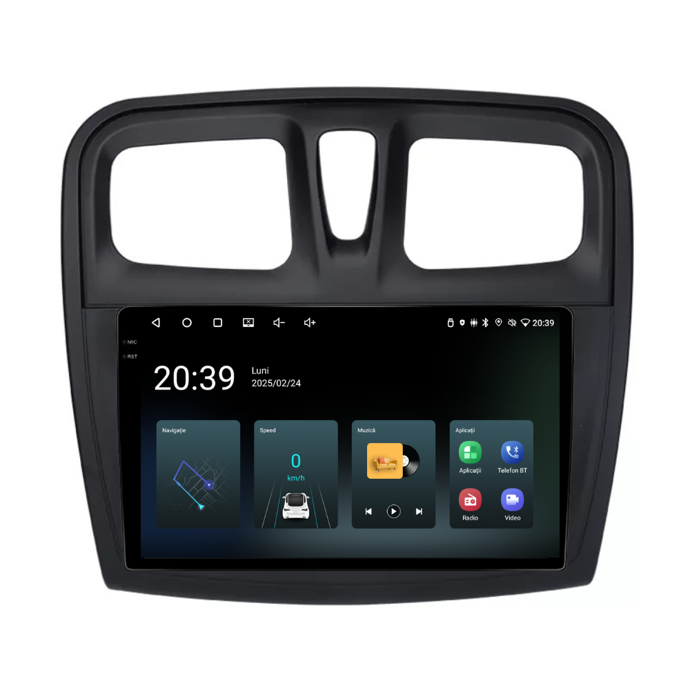 Navigatie Dacia Logan / Sandero 2 (2012-2019) Android, Ecran 9", Carplay / Android auto, model prestige