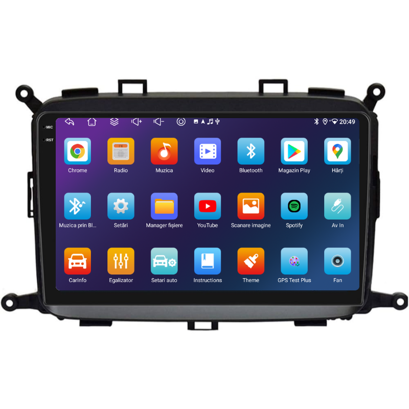 Navigatie Kia Carens (2012-2018), Ecran 9 inch, Carplay / Android Auto, Youtube, Waze