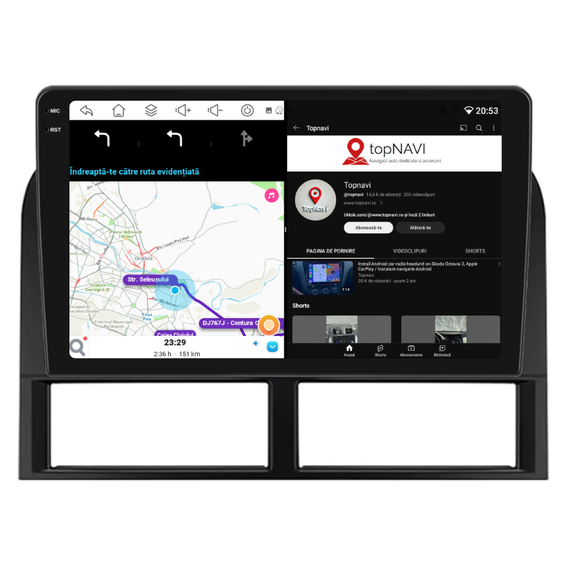 Navigatie Jeep Grand Cherokee (1998-2004), Ecran 9 inch, Carplay / Android auto, Youtube, Waze