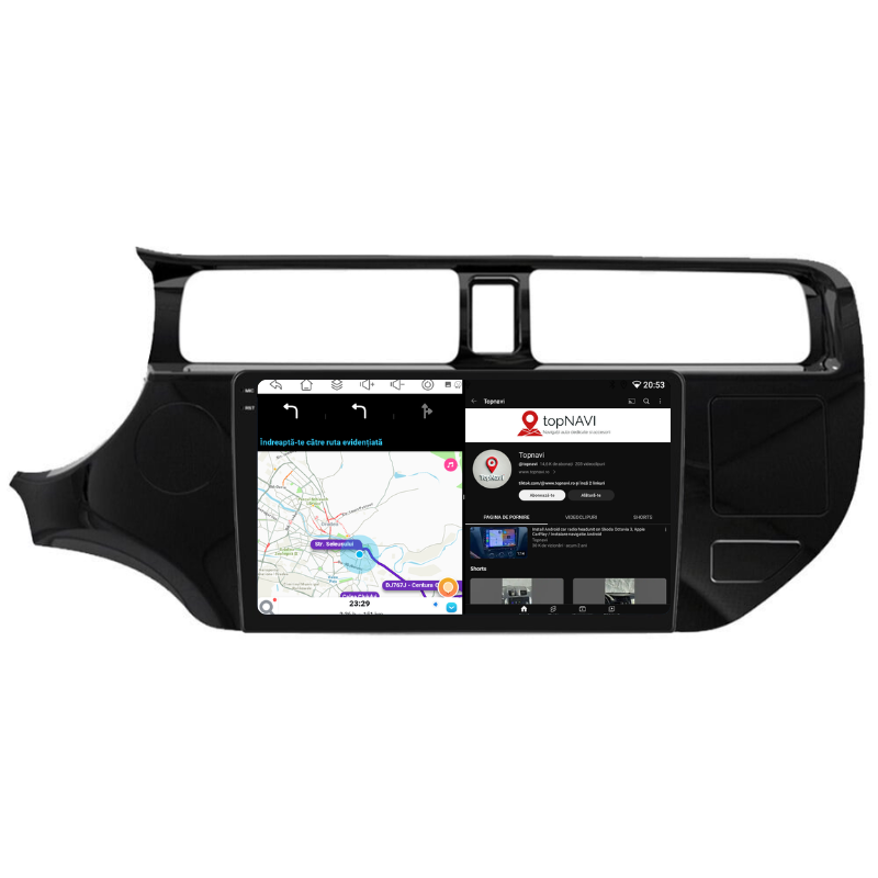 Navigatie Kia RIO K3 (2012-2015), Ecran 9 inch, Carplay / Android Auto, Youtube, Waze