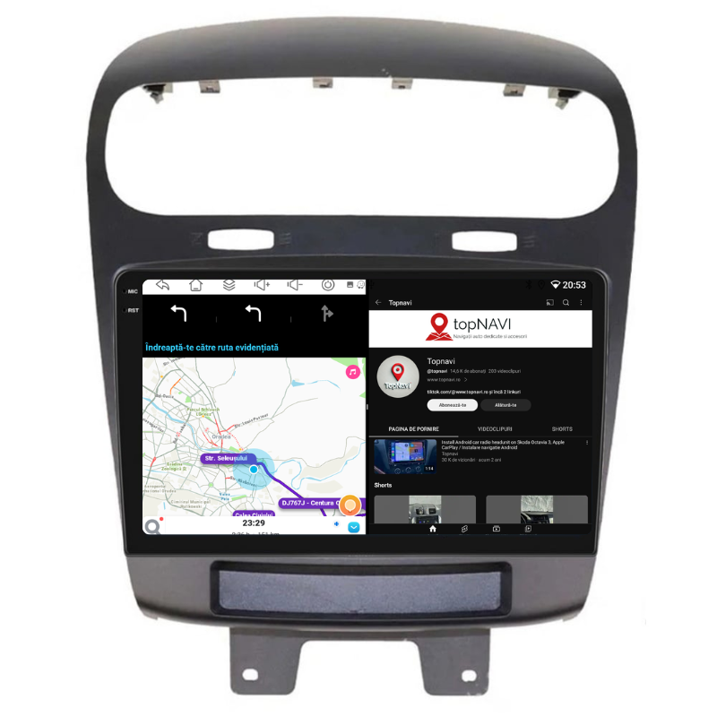 Navigatie Fiat Freemont (2012-2020), Ecran 9 inch, Carplay / Android auto, Youtube, Waze