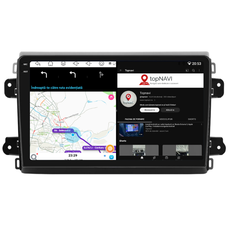 Navigatie Fiat Ducato (2022+), Ecran 9 inch, Carplay / Android auto, Youtube, Waze