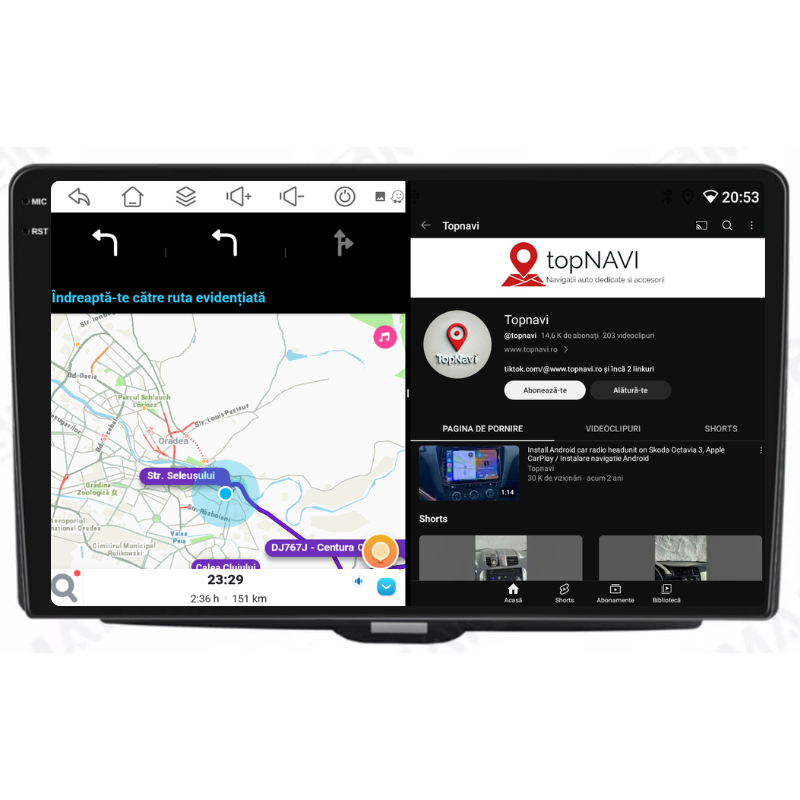Navigatie Alfa Romeo Giulietta (2014-2020), Ecran 9 inch, Carplay / Android auto, Youtube, Waze