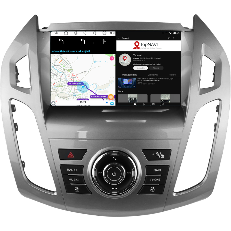 Navigatie Ford Transit Connect (2013-2018), Ecran 9 inch, Carplay / Android auto, Youtube, Waze