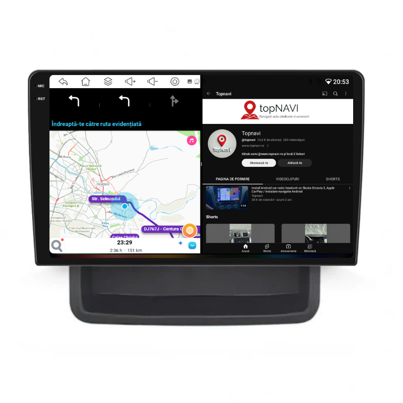 Navigatie Renault Trafic (2010-2014), Ecran 10 inch, Carplay / Android auto, Youtube, Waze