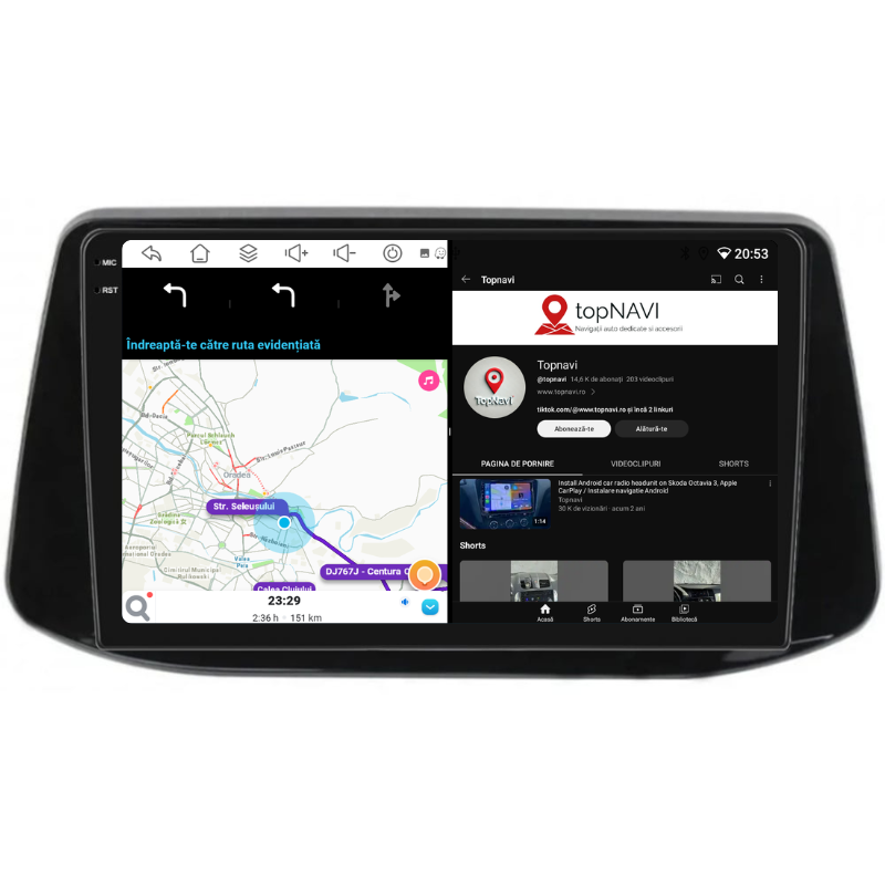 Navigatie Hyundai i30 (2017+), Ecran 9 inch, Carplay / Android auto, Youtube, Waze