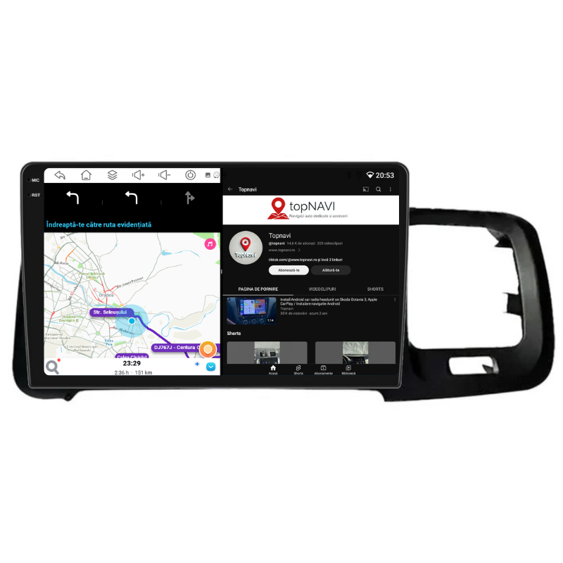 Navigatie Volvo S60 V60 (2014-2018), Ecran 9 inch, Carplay / Android auto, Youtube, Waze