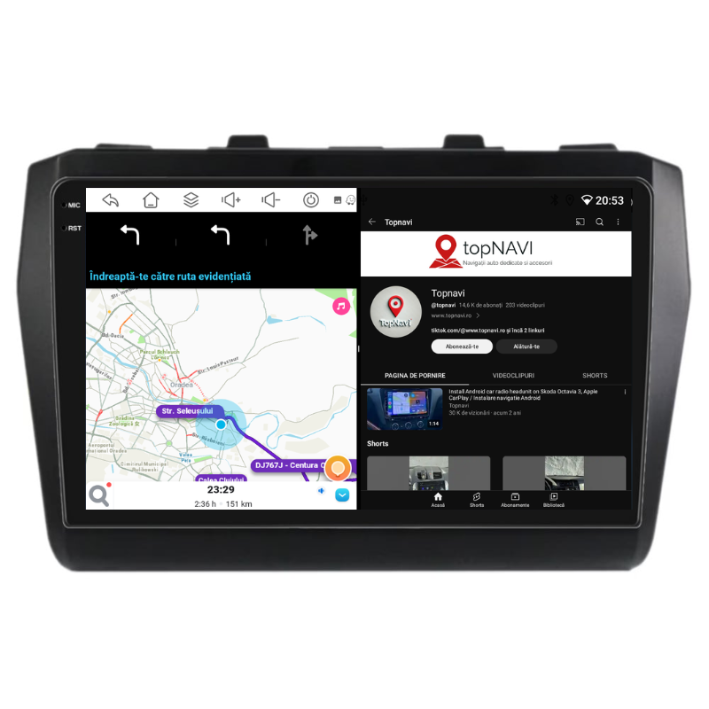 Navigatie Suzuki Swift (2017+), Ecran 9 inch, Carplay / Android auto, Youtube, Waze