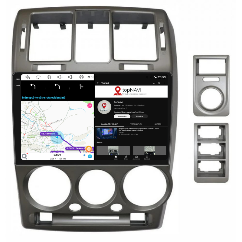 Navigatie Hyundai Getz (2002-2011), Ecran 9 inch, Carplay / Android auto, Youtube, Waze