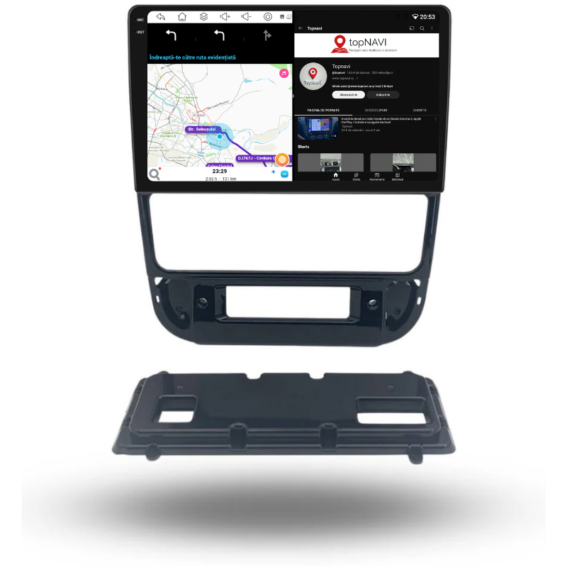 Navigatie Peugeot 406 (1999-2004), Ecran 9 inch, Carplay / Android auto, Youtube, Waze