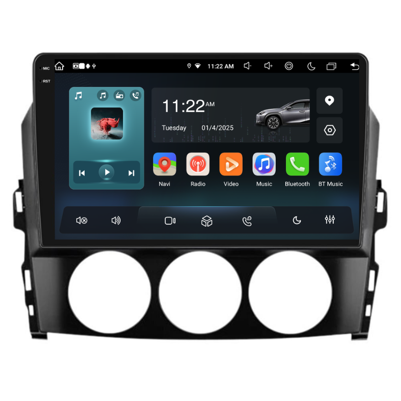 Navigatie Mazda MX-5 (2005-2015), Ecran 9 inch, Carplay / Android auto, Youtube, Waze