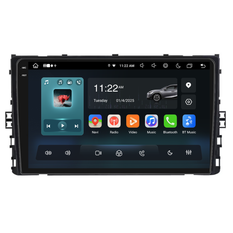 Navigatie Volkswagen T-Cross (2017+), Ecran 9 inch, Carplay / Android auto, Youtube, Waze