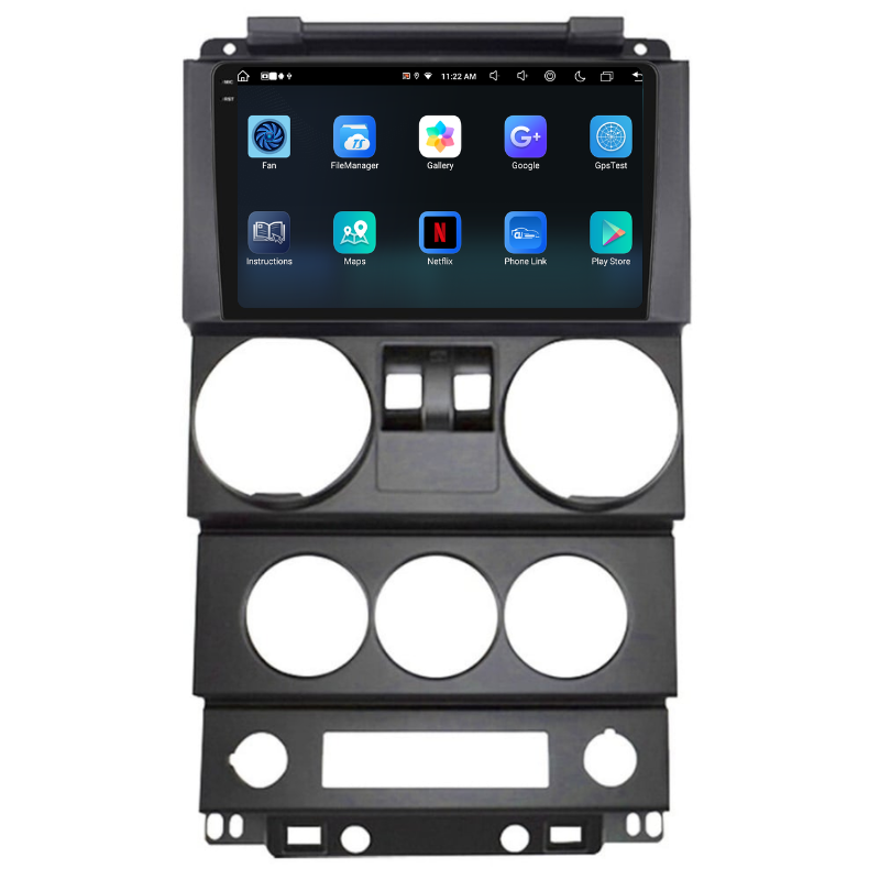 Navigatie Jepp Wrangler Rubicon (2008-2010) 2 usi, Ecran 9 inch, Carplay / Android auto, Youtube, Waze