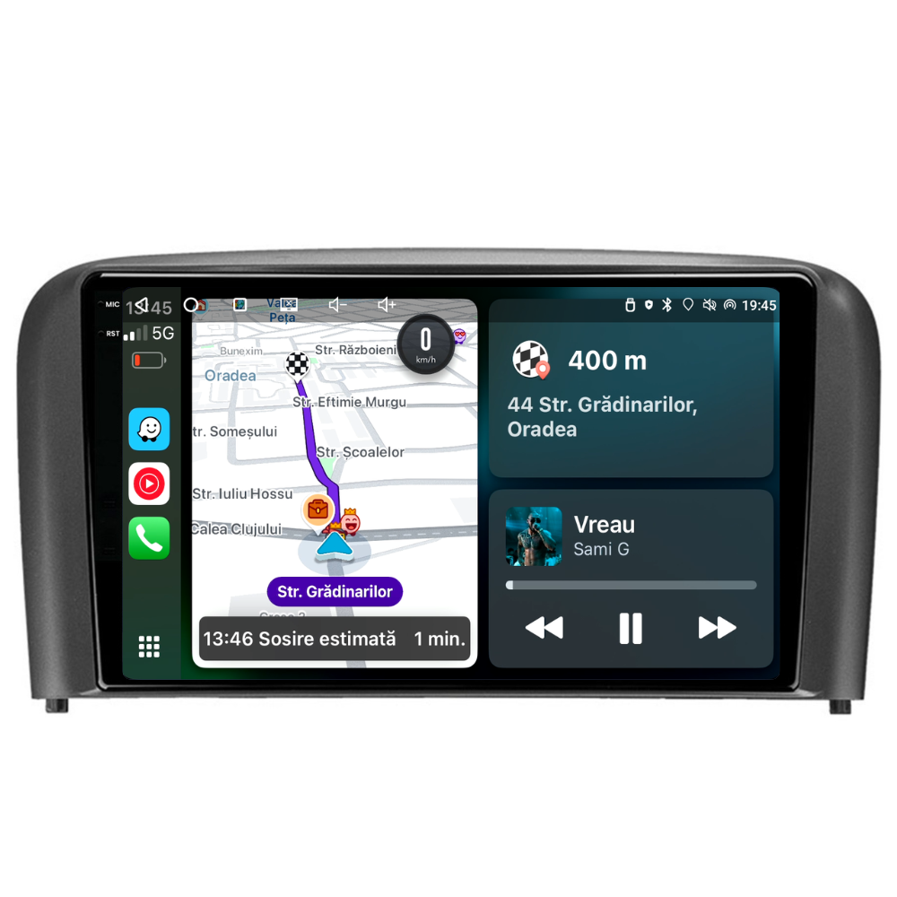 Navigatie Volvo S80 (1998-2004), Ecran 9 inch, Carplay / Android auto, Youtube, Waze
