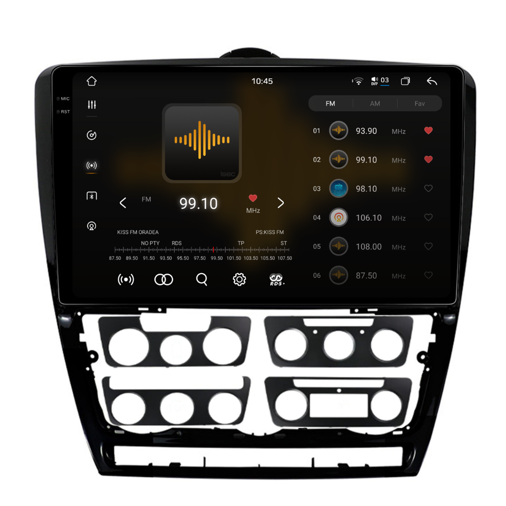 Navigatie Skoda Octavia 2 (2008-2013), Android, Ecran 10', Carplay / Android auto