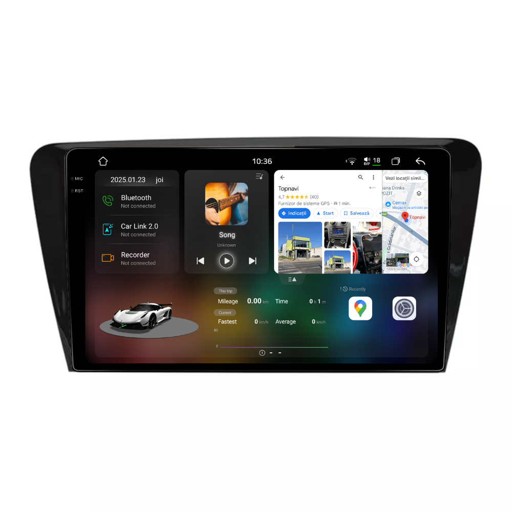 Navigatie Skoda Octavia 3 (2013-2018), Android, Ecran 10", Carplay / Android Auto