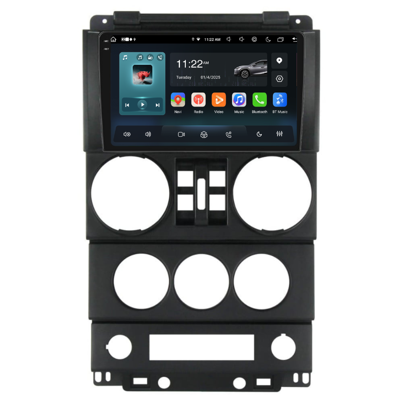 Navigatie Jeep Wrangler Rubicon (2008-2010) 4 usi, Ecran 9 inch, Carplay / Android auto, Youtube, Waze