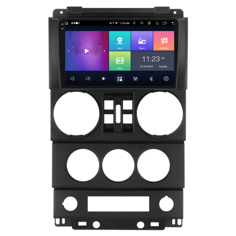 Navigatie Jeep Wrangler Rubicon (2008-2010) 4 usi, Ecran 9 inch, Carplay / Android auto, Youtube, Waze