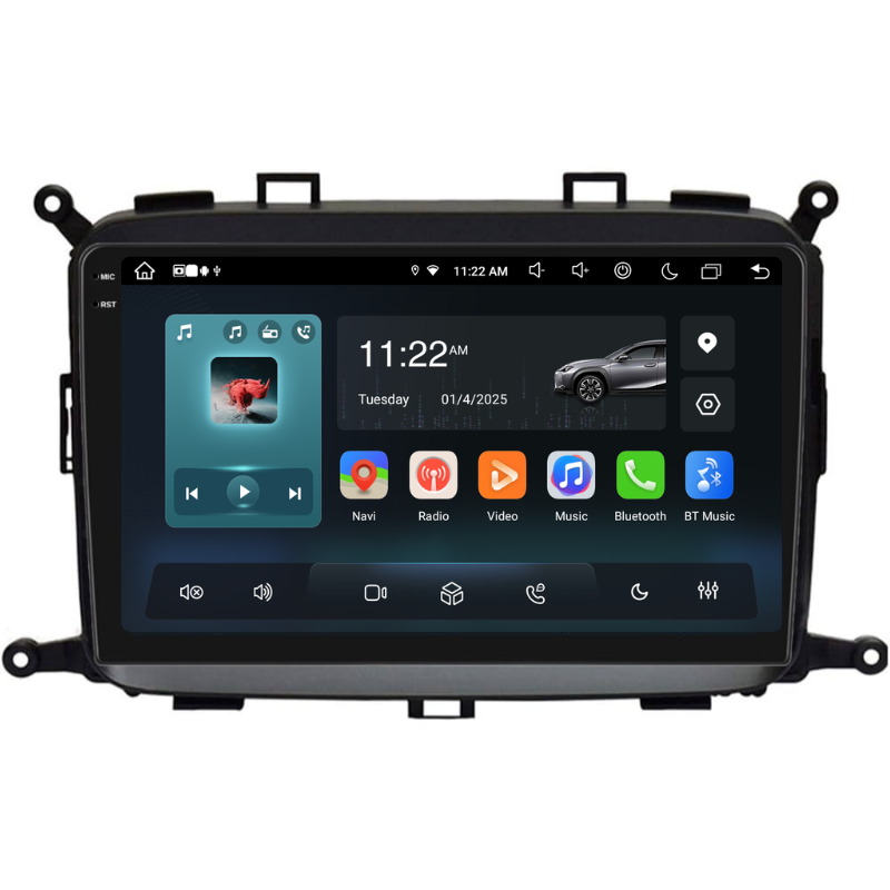Navigatie Kia Carens (2012-2018), Ecran 9 inch, Carplay / Android Auto, Youtube, Waze