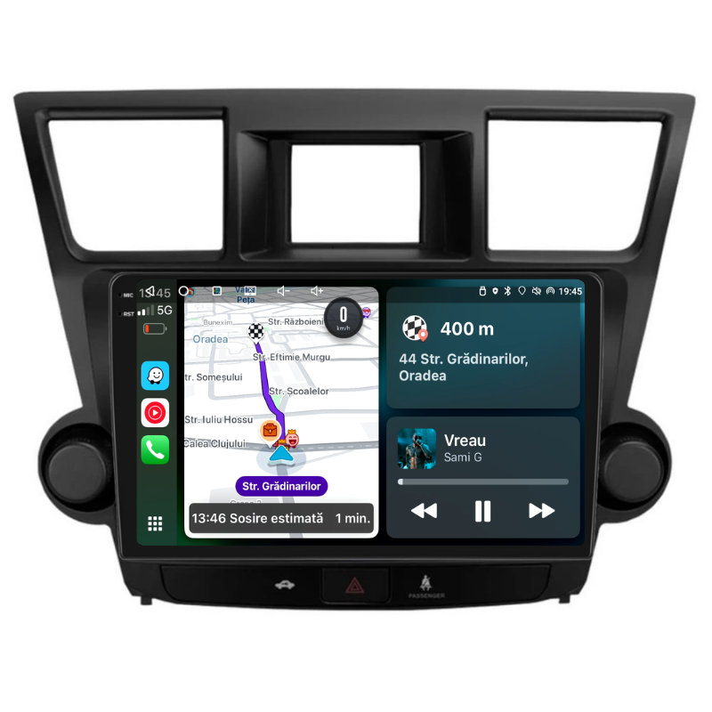 Navigatie Toyota Highlander (2008-2014), Ecran 10 inch, Carplay / Android auto, Youtube, Waze