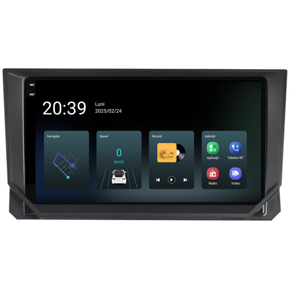 Navigatie Seat Ibiza 5 (2017-2022), Ecran 9 inch, Carplay / Android auto, Youtube, Waze