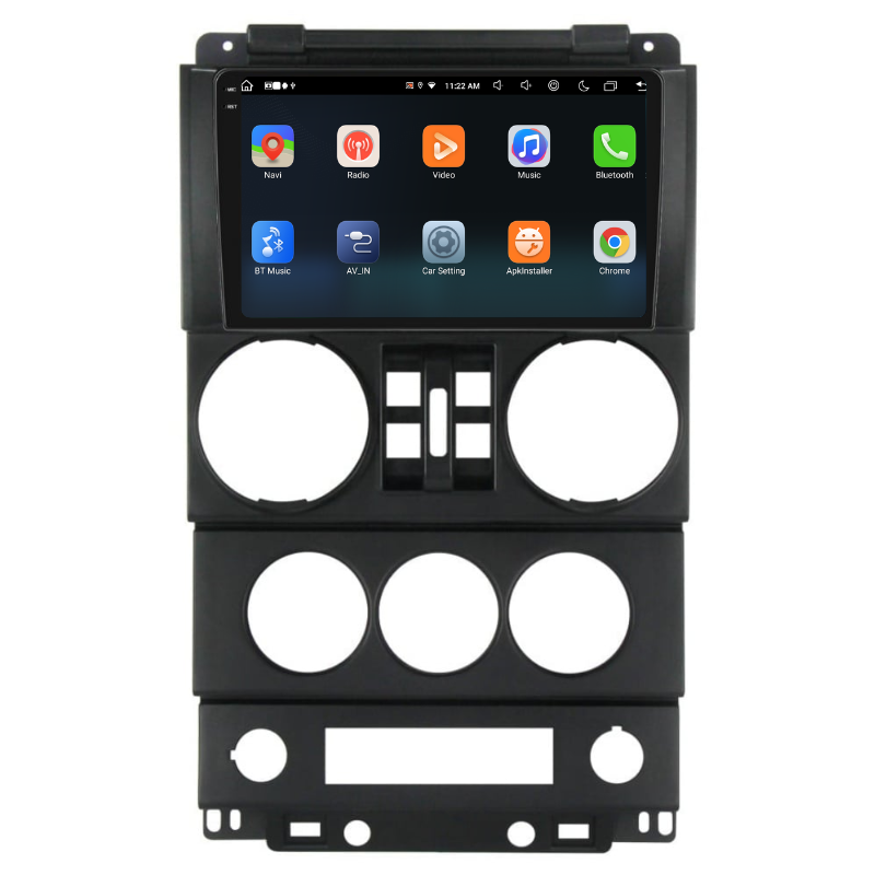 Navigatie Jeep Wrangler Rubicon (2008-2010) 4 usi, Ecran 9 inch, Carplay / Android auto, Youtube, Waze