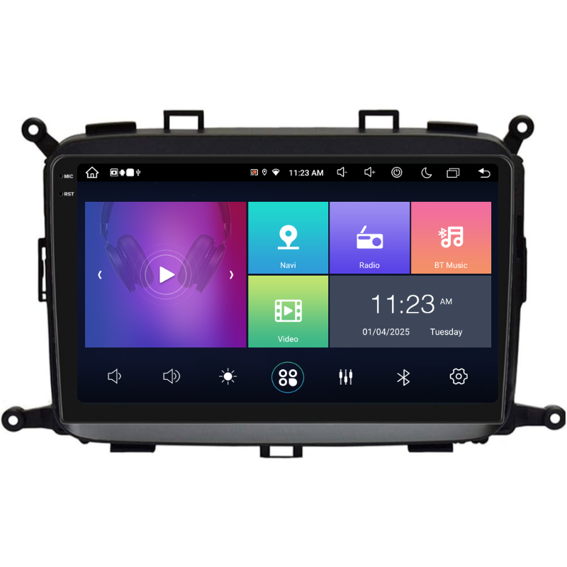 Navigatie Kia Carens (2012-2018), Ecran 9 inch, Carplay / Android Auto, Youtube, Waze