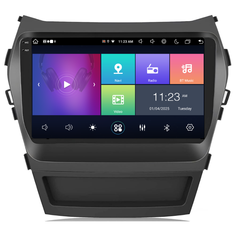 Navigatie Hyundai Santa Fe IX45 (2010-2018), Ecran 9 inch, Carplay / Android auto, Youtube, Waze