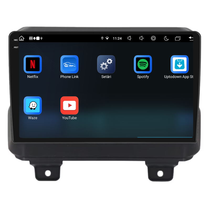 Navigatie Jeep Wrangler Rubicon (2018+), Ecran 9 inch, Carplay / Android auto, Youtube, Waze