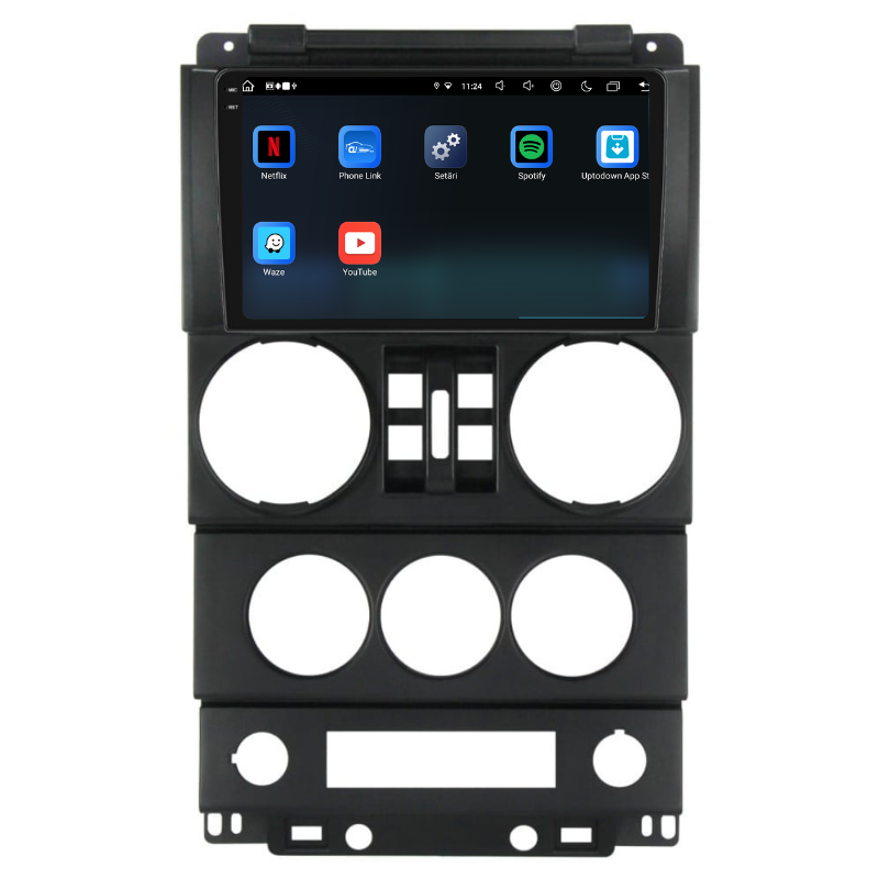 Navigatie Jeep Wrangler Rubicon (2008-2010) 4 usi, Ecran 9 inch, Carplay / Android auto, Youtube, Waze
