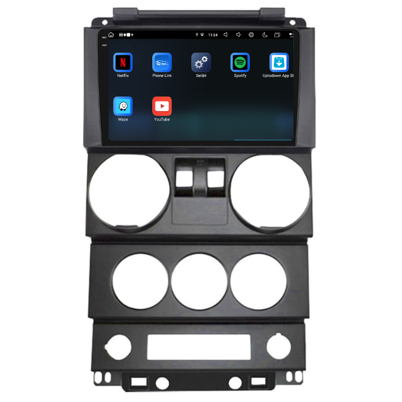 Navigatie Jepp Wrangler Rubicon (2008-2010) 2 usi, Ecran 9 inch, Carplay / Android auto, Youtube, Waze