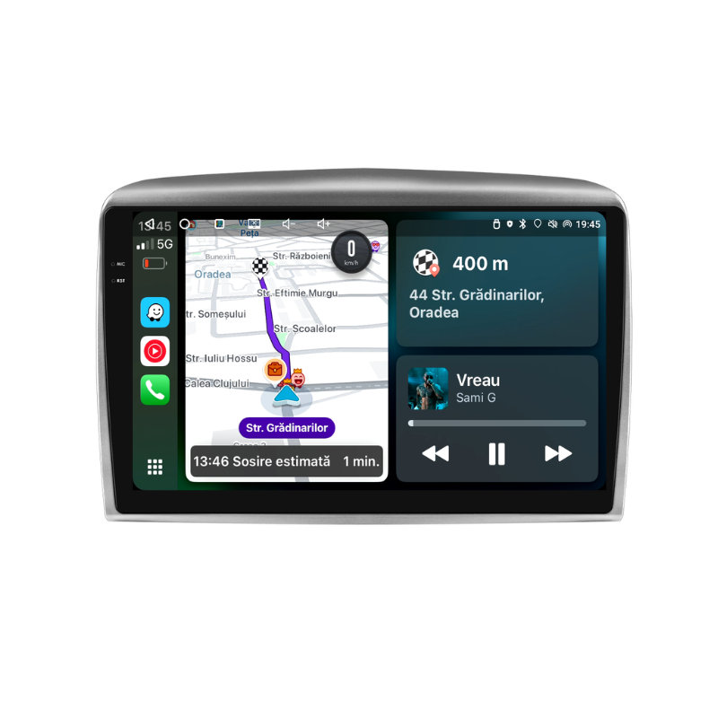 Navigatie Lancia Ypsilon (2006-2012), Ecran 9 inch, Carplay / Android auto, Youtube, Waze