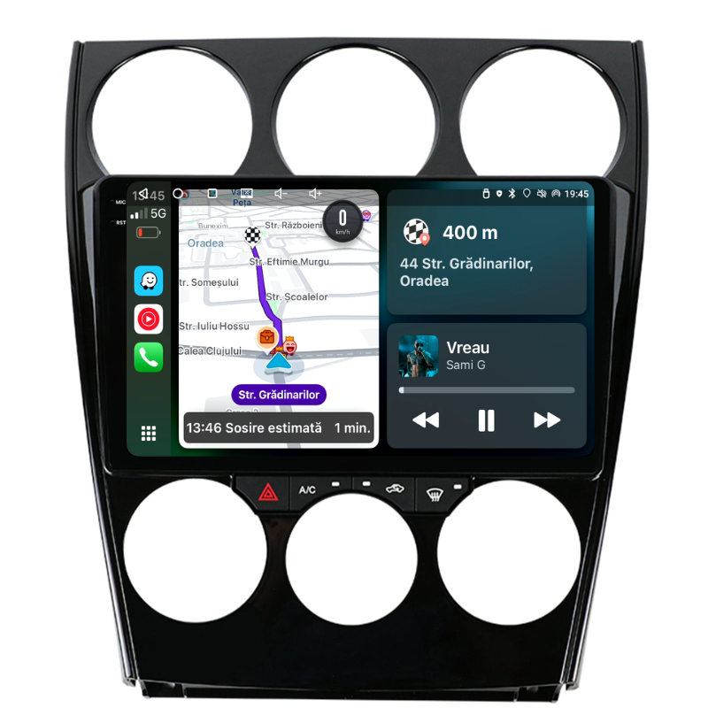 Navigatie Mazda 6 (2002-2008), Ecran 9 inch, Carplay / Android auto, Youtube, Waze