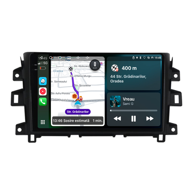 Navigatie Nissan Navara (2015-2022), Ecran 9 inch, Carplay / Android auto, Youtube, Waze