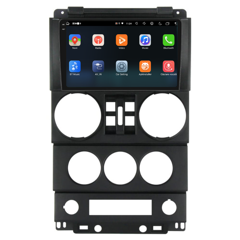 Navigatie Jeep Wrangler Rubicon (2008-2010) 4 usi, Ecran 9 inch, Carplay / Android auto, Youtube, Waze