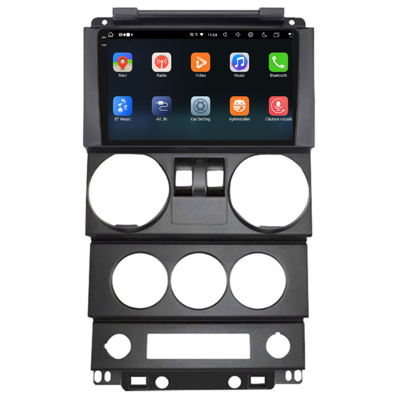 Navigatie Jepp Wrangler Rubicon (2008-2010) 2 usi, Ecran 9 inch, Carplay / Android auto, Youtube, Waze
