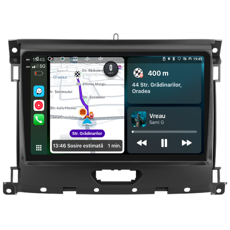 Navigatie Ford Ranger (2015-2022), Ecran 9 inch, Carplay / Android auto, Youtube, Waze