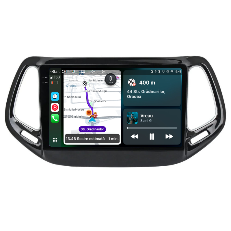 Navigatie Jepp Compass (2016-2021), Ecran 10 inch, Carplay / Android auto, Youtube, Waze
