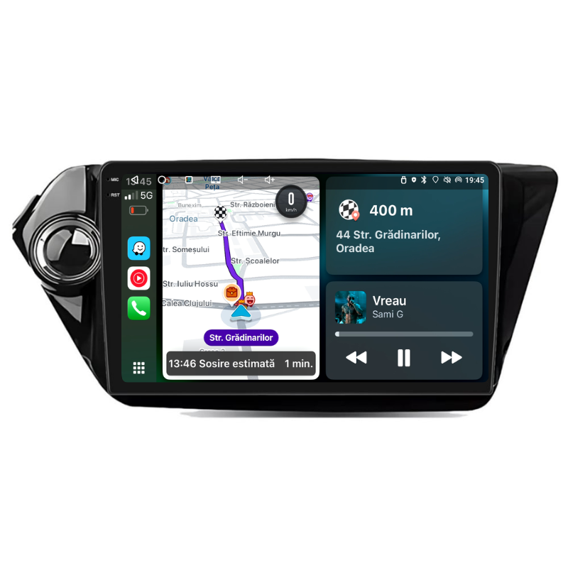 Navigatie Kia RIO K2 (2012-2017), Ecran 9 inch, Carplay / Android Auto, Youtube, Waze