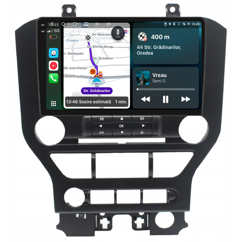 Navigatie Ford Mustang (2015-2020), Ecran 9 inch, Carplay / Android auto, Youtube, Waze