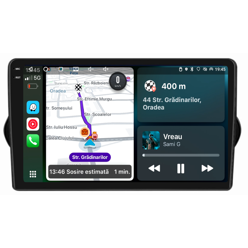 Navigatie Fiat Tipo (2015-2021), Ecran 9 inch, Carplay / Android auto, Youtube, Waze